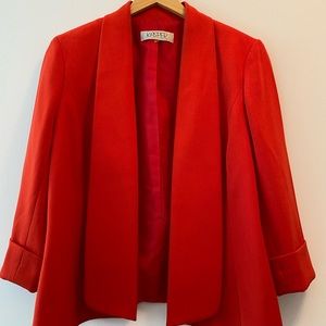 Relaxed fit red blazer